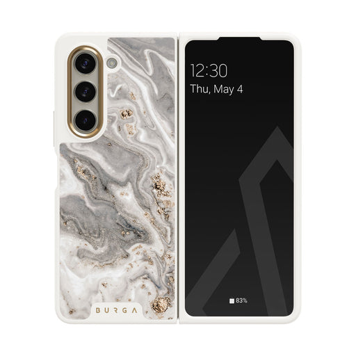 Snowstorm - Grey Marble Samsung Galaxy Z Fold 5 Case